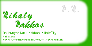 mihaly makkos business card